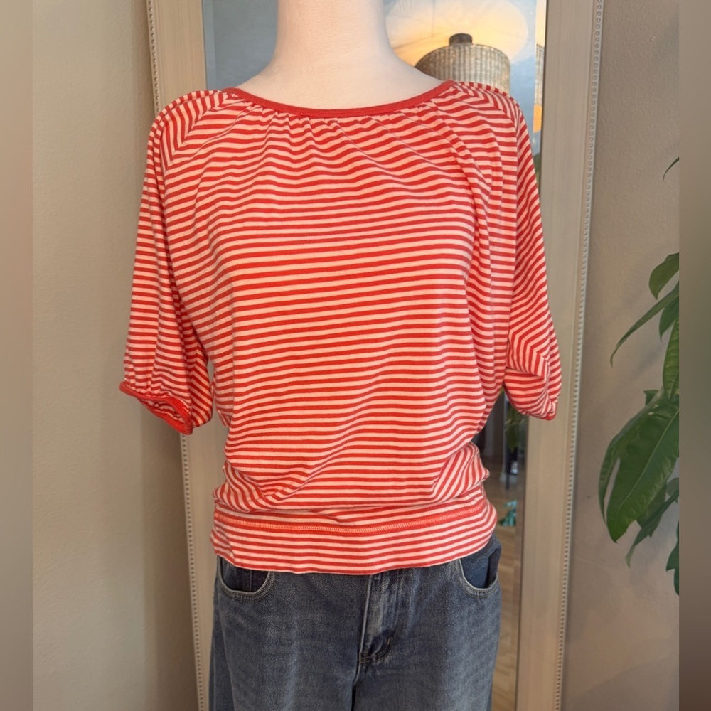 Express Red Striped Women's Blouse